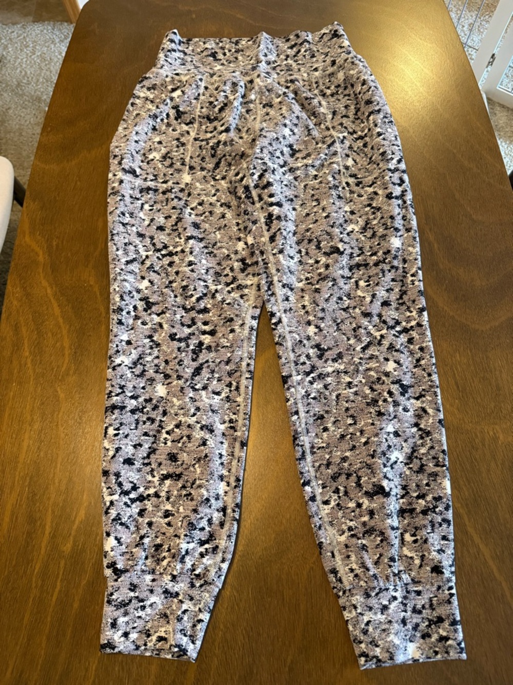 Athleta Black and Gray Textured Jogger